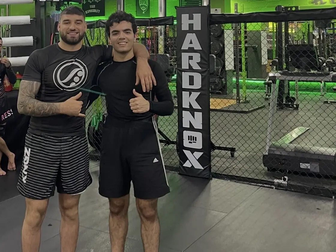 With my first jiu-jitsu professor, the reason I kept training